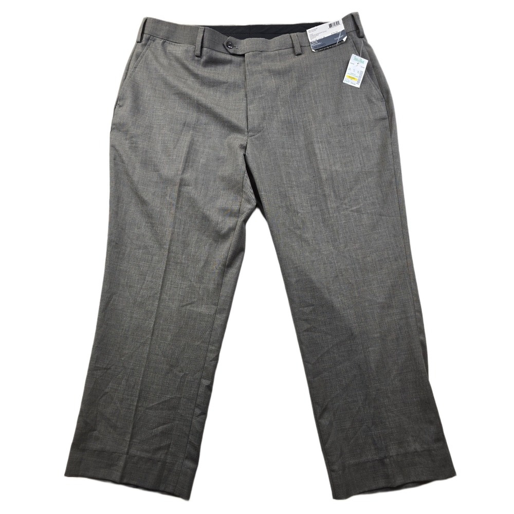 Louis Raphael‎ Dress Pants Mens 40x27 Gray Sharkskin Tailored Modern Fit NEW